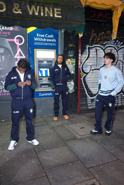 ALAM BRAZIL ZIP UP HOODIE NAVY