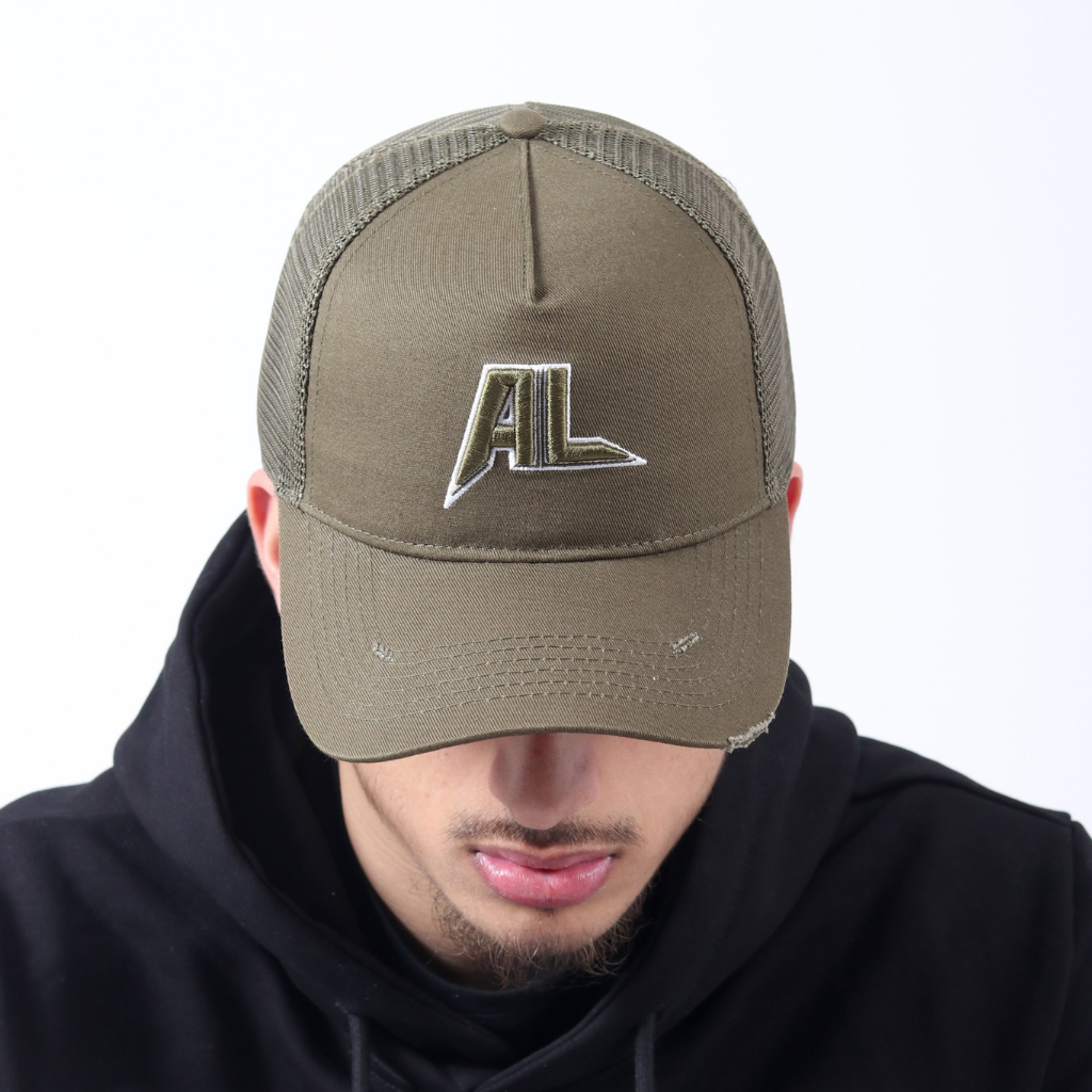 AL Trucker Khaki/White