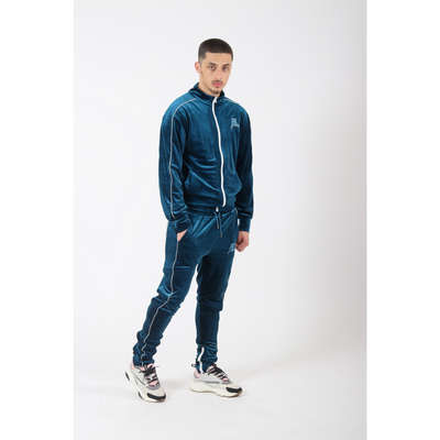 MYSTIC BLUE AL REFLECTIVE VELVET TRACKSUIT