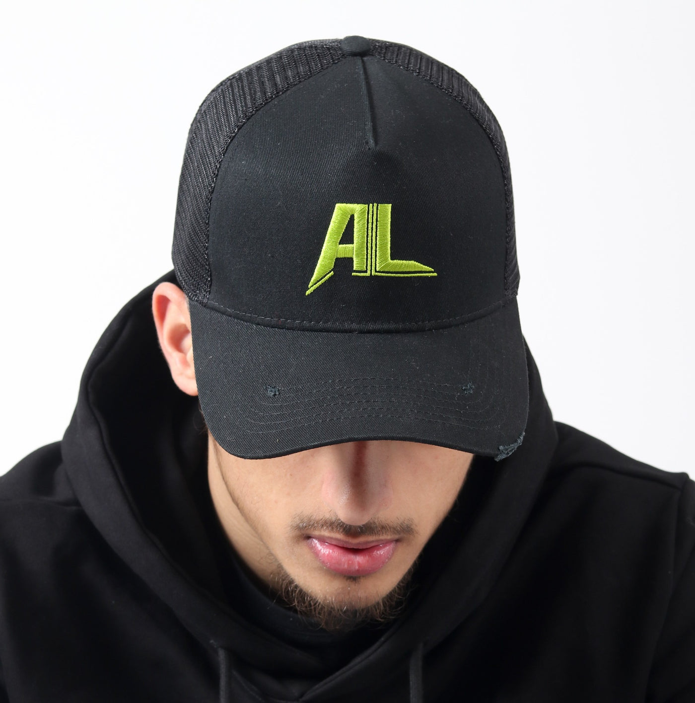 AL Trucker Black/Lime